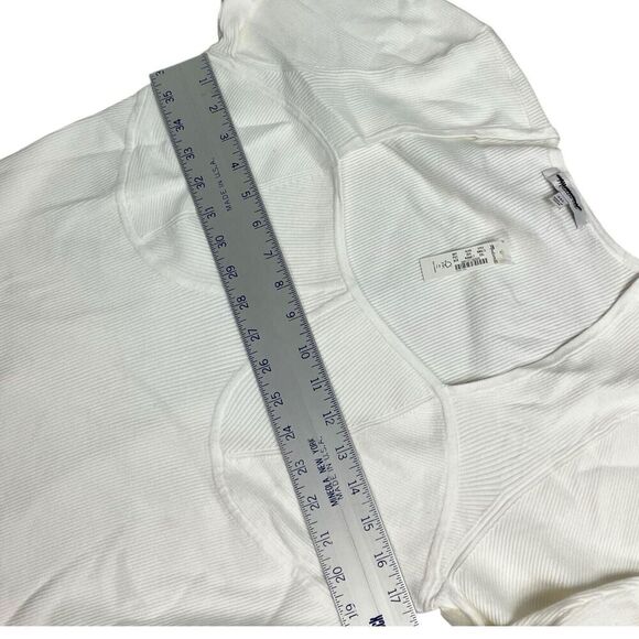 Madewell‎ Shirt Women’s XXL White Wide Rib Sweater Top Sweetheart Corset NM615 - Picture 6 of 12